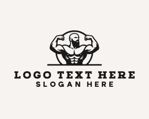 Bodybuilding Gym Trainer Logo