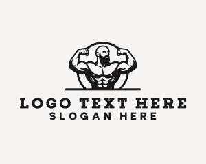 Bodybuilding Gym Trainer Logo