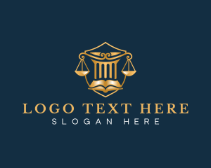 Lawyer Attorney Scale logo design