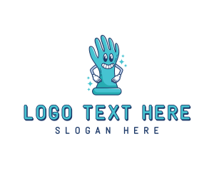 Cleaning - Sanitation Cleaning Glove logo design