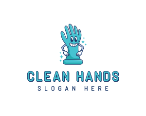 Sanitation Cleaning Glove logo design