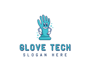 Sanitation Cleaning Glove logo design