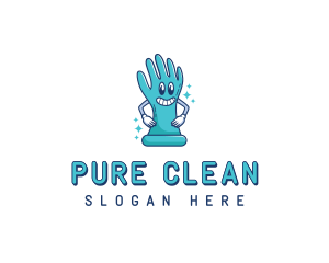 Sanitation Cleaning Glove logo design