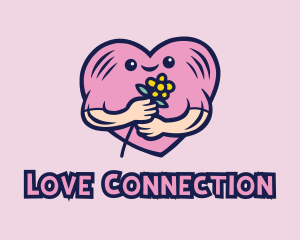 Courtship - Happy Valentine Flower logo design