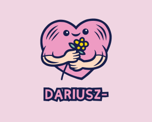 Dating Site - Happy Valentine Flower logo design