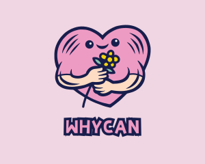 Dating Forum - Happy Valentine Flower logo design