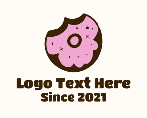 Cafe - Strawberry Donut Bite logo design