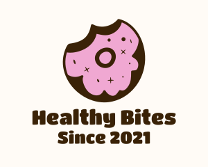 Strawberry Donut Bite logo design