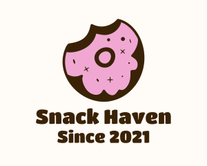 Snack Bar - Strawberry Donut Bite logo design