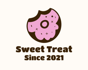 Doughnut - Strawberry Donut Bite logo design