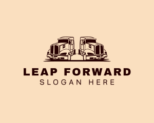 Forwarding Transport Truck logo design