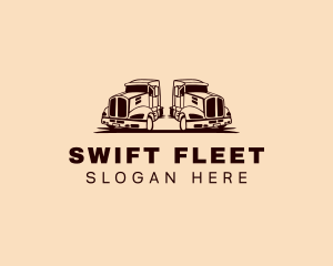 Forwarding Transport Truck logo design