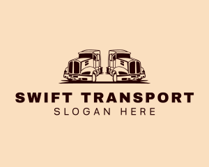 Forwarding Transport Truck logo design