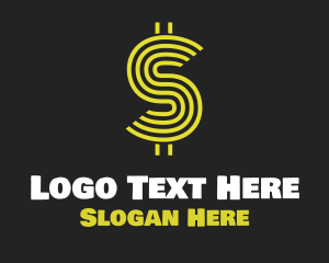 Black And Yellow - Dollar $ Symbol logo design