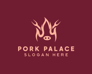 Pig Roast Grill Fork logo design