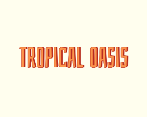 Tropical Beach Holiday logo design