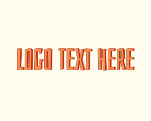 Orange Tropical Wordmark Logo