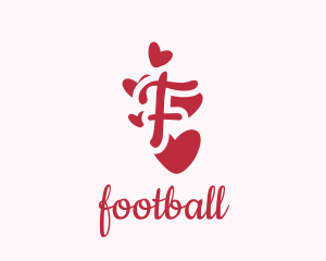Feminine Valentines Heart  Logo