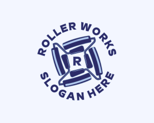 Roller - Paint Roller Brush Handyman logo design