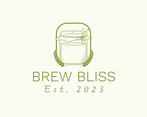 Organic Kombucha Jar logo design