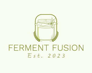 Ferment - Organic Kombucha Jar logo design
