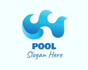 Blue Tidal Waves logo design