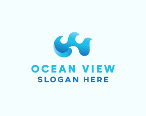 Blue Tidal Waves logo design