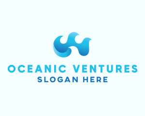 Blue Tidal Waves logo design