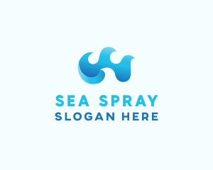 Blue Tidal Waves logo design