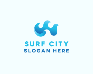 Blue Tidal Waves logo design