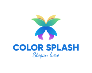 Flower Butterfly Spa logo design