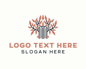 Bible Study - Book Tree Educational logo design