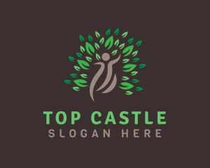 Human Tree Botanical Logo