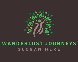 Human Tree Botanical Logo