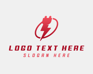Charging - Thunder Electrical Plug logo design