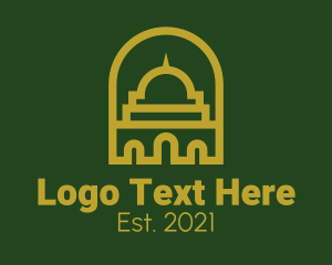 Arabic - Islamic Mosque Structure logo design