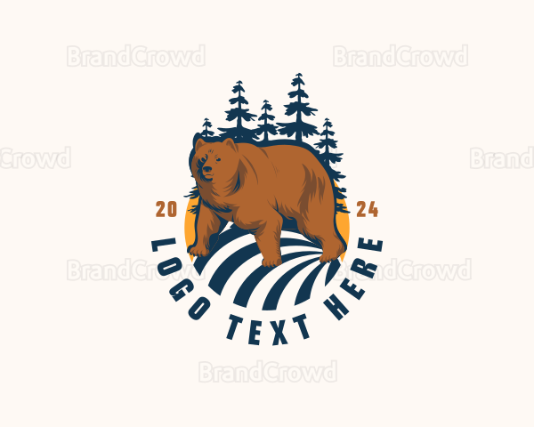 Grizzly Bear Wildlife Logo