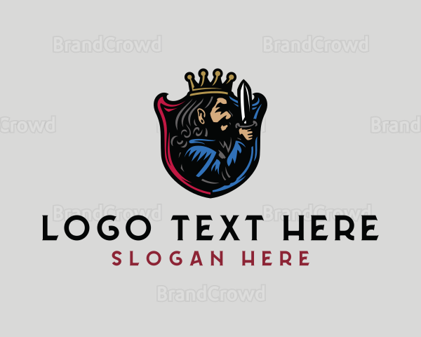 Medieval Warrior King Logo