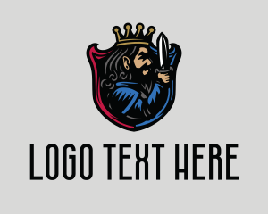 King - Medieval Warrior King logo design