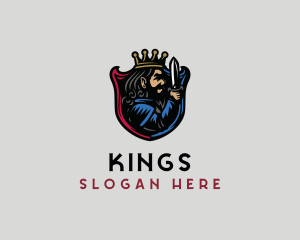 Medieval Warrior King  logo design