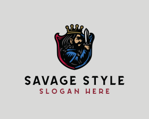 Medieval Warrior King  logo design