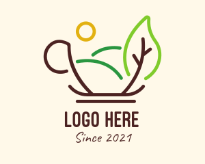 Hot Coffee - Eco Friendly Coffee logo design