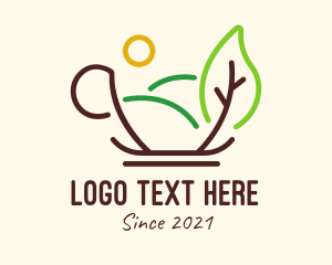 Caffeine - Eco Friendly Coffee logo design