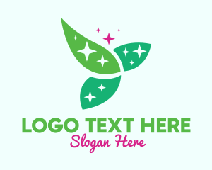Environtment - Shining Organic Leaves logo design