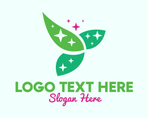 Yoga - Shining Organic Leaves logo design