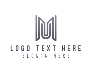 Telecommunications - Tech Marketing Letter M logo design