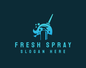 Spray - Disinfectant Cleaning Spray logo design