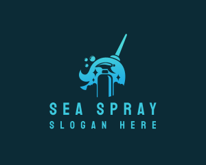 Disinfectant Cleaning Spray logo design