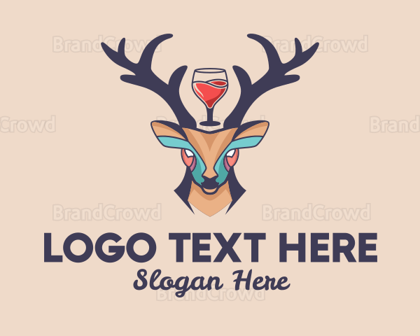 Deer Antlers Wine Logo