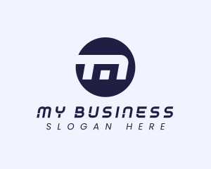 Tech Business Letter M logo design